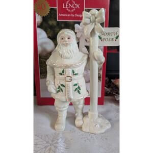 Lenox North Pole Santa 8.25” Holiday With Box